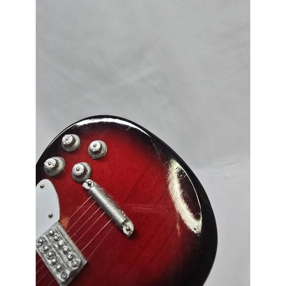 Collectible Red Mini Electric Guitar Model Home Decor- 3D Printed Stand- 25CM - Picture 9 of 11